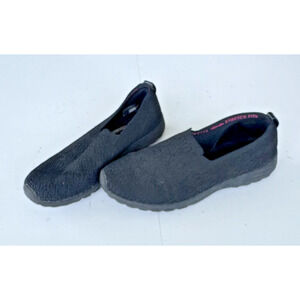 Skechers Reggae Fest 158382 Slip On Black Stretch Comfort Shoes US Women's 8.5